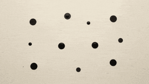 Eleven ink dots on warm paper joined by a tangled closed path, which untangles step by step into a short loop through every dot.